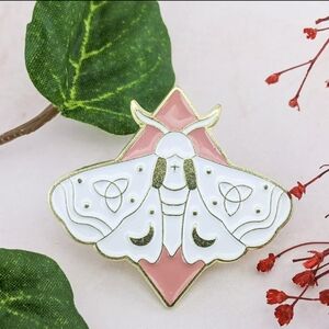✨2/$12✨ Celestial Pink Moth Enamel Pin